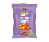 BIO sødkartoffelchips stegt i solsikkeolie 80 g - TRAFO